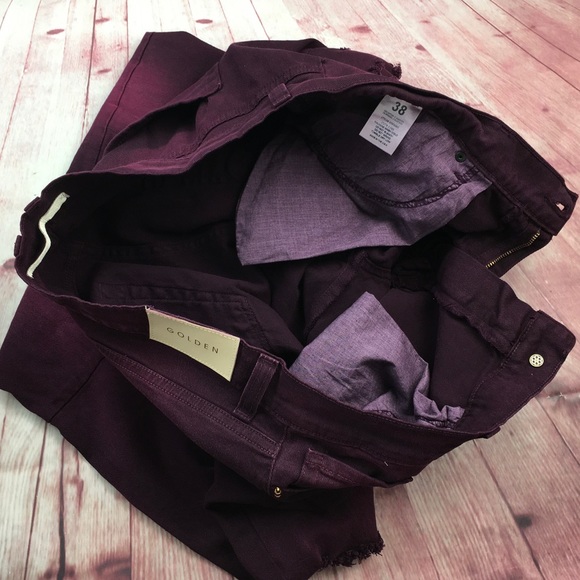 ➡️GOLDEN Distressed Slim Straight in Purple Size 38x33” - Picture 5 of 16